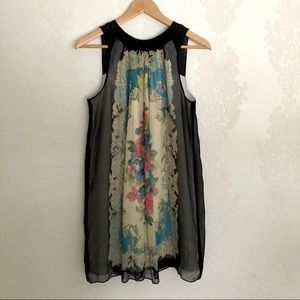 Anthropologie Moulinette Soeurs Womens Silk Floral Mini Dress